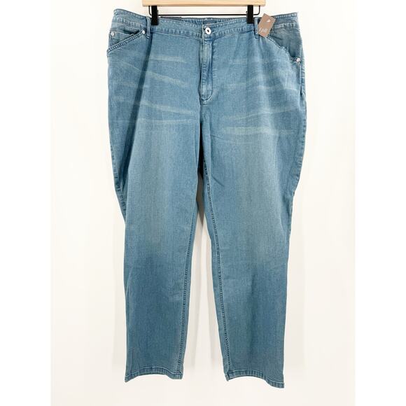 J.JILL Denim Jeans SZ 22R NWT Tried & True Wash Straight Leg Plus Curvy Stretch - Picture 1 of 16